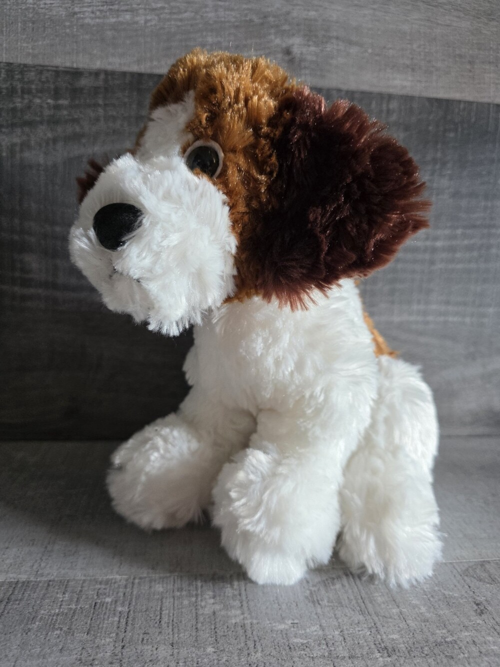 Best Made Toys White Brown Puppy Plush Dog Havanese 10" Stuffed Animal Toy b279